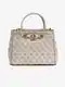 Béžová vzorovaná kabelka Guess Izzy Status Satchel
