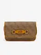 Hnědá vzorovaná crossbody kabelka Guess  Izzy