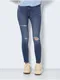 Modr skinny fit dny s potrhanm efektem Noisy May Buddy