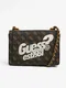 Tmav hnd dmsk kabelka Guess Abey Convertible Xbody Flap