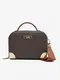 Tmav hnd dmsk vzorovan kabelka Michael Kors Trunk Xbody