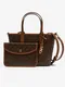 Tmav hnd dmsk vzorovan kabelka Michael Kors XS Open Tote