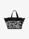Krmovo-ern dmsk vzorovan kabelka Desigual Lettering Guimar Mini