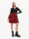 erveno-ern dmsk kostkovan aty Desigual Harryst