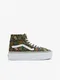 Zeleno-hnd dmsk kotnkov kvtovan tenisky VANS SK8-Hi Tapered Stackform