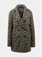 Hnědý zimní kabát s leopardím vzorem Dorothy Perkins Tall